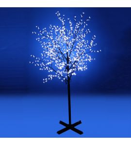 GBK Beautiful 250cm 800L steady burning LED tree light with white plum blossoms and leaves for Christmas and other holiday decorations