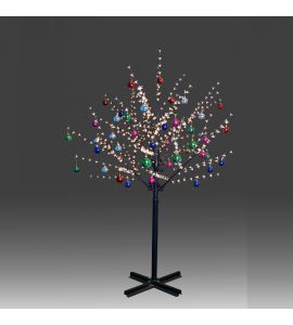 Beautiful 200cm 504L twinkle burning LED tree light with golden plum blossoms and hanging ornament set